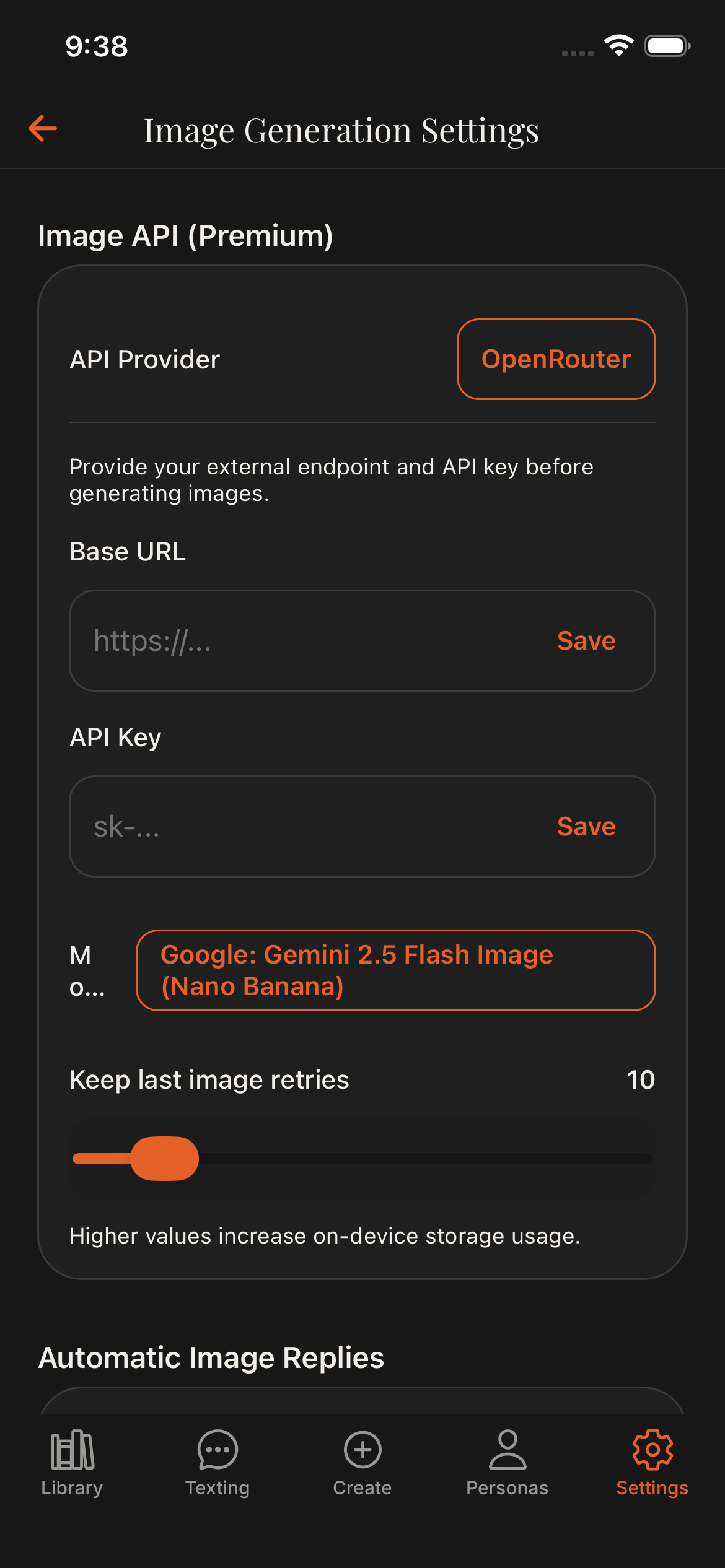 Image Generation Settings